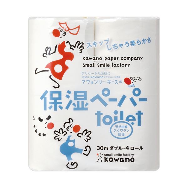 (まとめ）河野製紙アヴォンリー・キース保湿ペーパー トイレット ダブル 芯あり 30m1セット（40ロール：4ロール×10パック）〔×5セット〕 【北海道・沖縄・離島配送不可】の通販は 20,824円