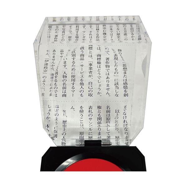 （まとめ）モリヤマ 速乾ルーペ付朱肉LUPA(ルーパ) 大 LP-01 1個〔×10セット〕 【北海道・沖縄・離島配送不可】