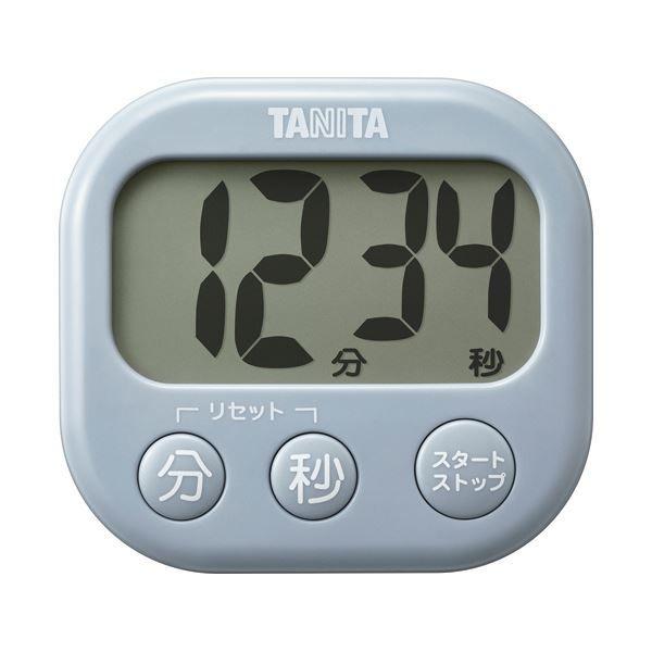 （まとめ） タニタ抗菌でか見えタイマー ブルーグレー TD-429-BL 1個 〔×5セット〕 【北海道・沖縄・離島配送不可】
