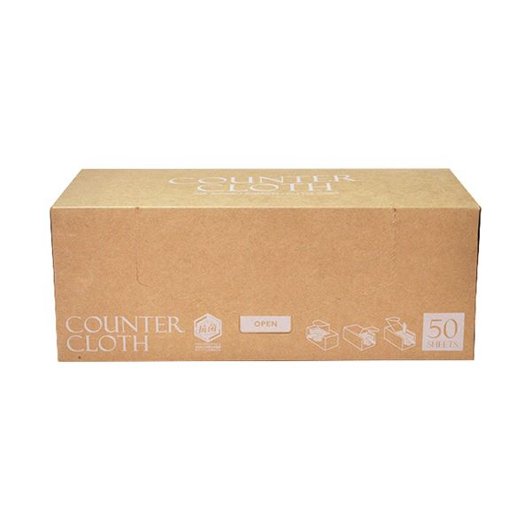 （まとめ） ストリックスデザイン抗菌カウンタークロス厚手 BOXタイプ グレー SA-164 1箱（50枚） 〔×5セット〕 【北海道・沖縄・離島配送不可】