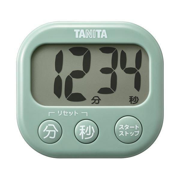 （まとめ） タニタ抗菌でか見えタイマー セージグリーン TD-429-GR 1個 〔×5セット〕 【北海道・沖縄・離島配送不可】