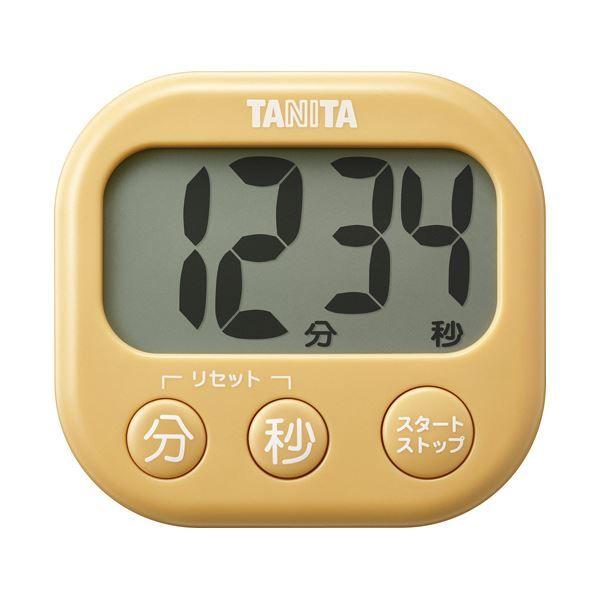（まとめ） タニタ抗菌でか見えタイマー マスタードイエロー TD-429-YL 1個 〔×5セット〕 【北海道・沖縄・離島配送不可】