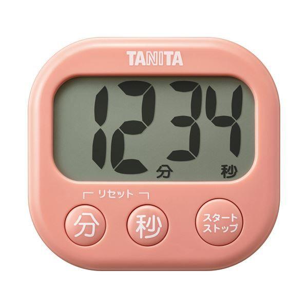 （まとめ） タニタ抗菌でか見えタイマー コーラルピンク TD-429-PK 1個 〔×5セット〕 【北海道・沖縄・離島配送不可】