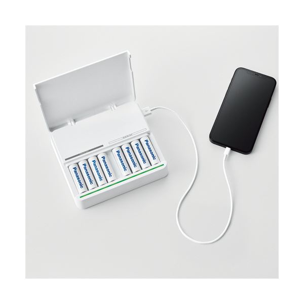 （まとめ）パナソニック USB出力付急速充電器8列 単3形・単4形用 BQ-CCA3 1個〔×3セット〕 【北海道・沖縄・離島配送不可】_1