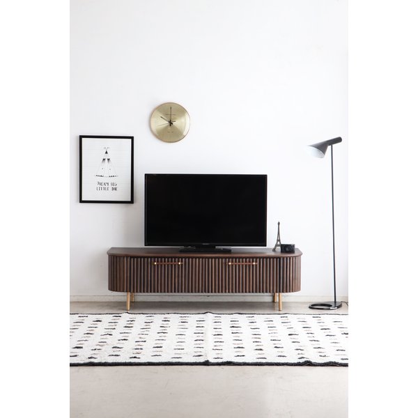 UP ロペス TVボード 約幅160cm DBR ダークブラウン 【北海道・沖縄・離島配送不可】