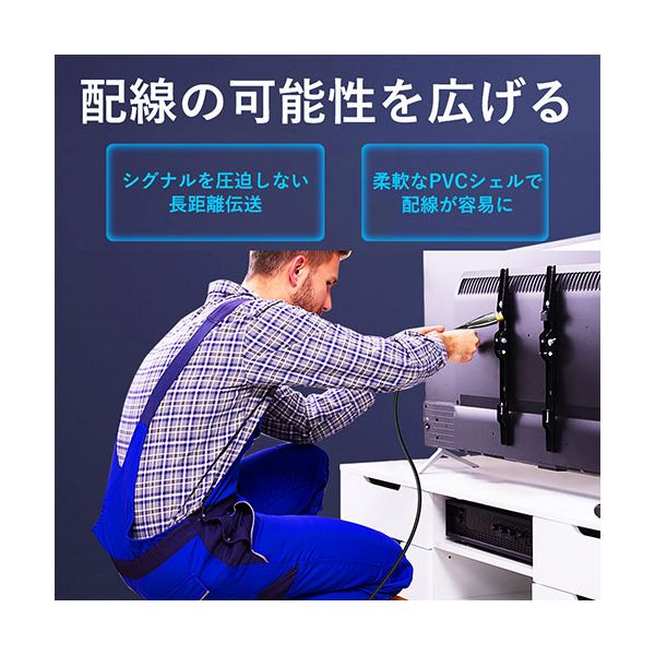 VENTION 業務用 オプティカルHDMI Male to Male HDケーブル 8K対応 50m 亜鉛合金タイプ HDCP対応 ブラック AL-1628 【北海道・沖縄・離島配送不可】_2