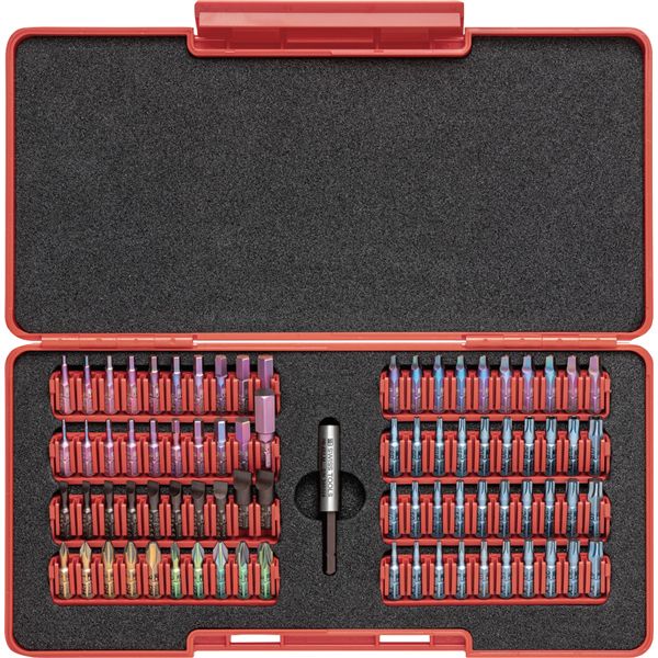 PB SWISS TOOLS ピービースイスツールズ 80本組 ビットセット ボックスケース付 C6.791TB 【北海道・沖縄・離島配送不可】