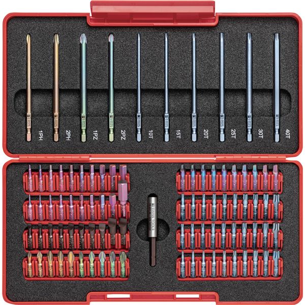 PB SWISS TOOLS ピービースイスツールズ 90本組 ビットセット ボックスケース付 C6.792TB 【北海道・沖縄・離島配送不可】