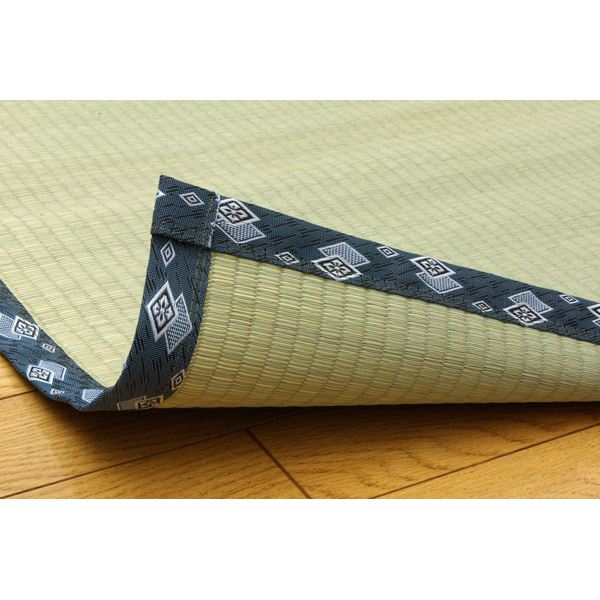 純国産/日本製 双目織 い草上敷 『ほほえみ』 本間8畳（約382×382cm） 【北海道・沖縄・離島配送不可】_3