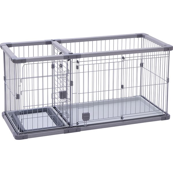 ペティオ 犬用 トイレのしつけが出来る ドッグルームサークルPlus グレー レギュラー ペット住関連用品 【北海道・沖縄・離島配送不可】