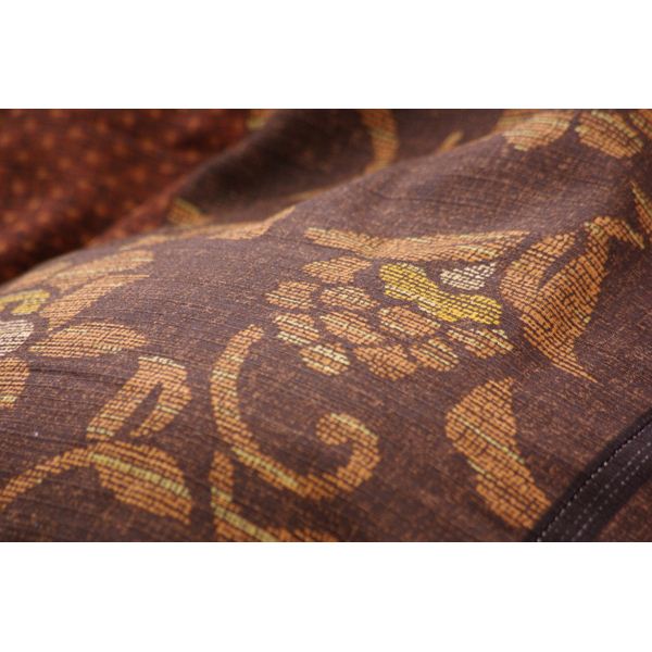 国内プリント こたつ厚掛け布団単品 『万葉』 ブラウン 205×315cm