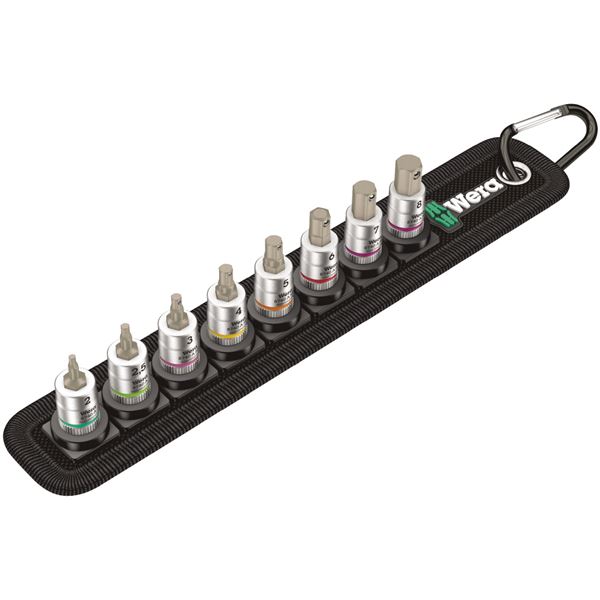 WERA ヴェラ 差込角1/4DR 8点組 ヘックスプラス ビットソケット セット 003881 工具 ツール DIY 作業工具 道具 【北海道・沖縄・離島配送不可】