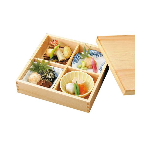 ヤマコー 用美 業務用 檜・ミニ松花堂弁当 yamaco27110 【北海道・沖縄・離島配送不可】_1