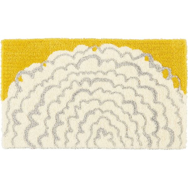 スミノエ デザインライフ イハナマット/玄関マット 約幅45×長さ75cm イエロー 【北海道・沖縄・離島配送不可】