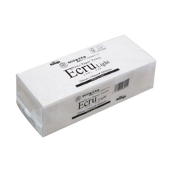 春日製紙工業ペーパータオル エクリュライト 小判 200枚／パック 1ケース（42パック）の通販は 6,774円