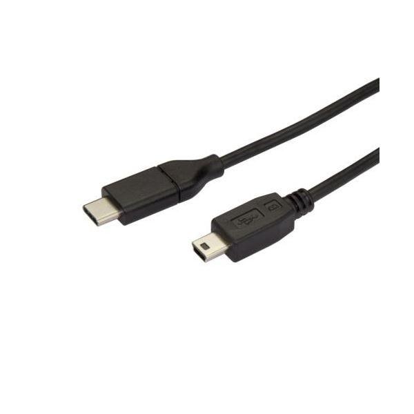 （まとめ） StarTech.com USB2.0ケーブル TypeC（オス）-ミニB（オス） 2m ブラック USB2CMB2M 1本 〔×3セット〕 【北海道・沖縄・離島配送不可】