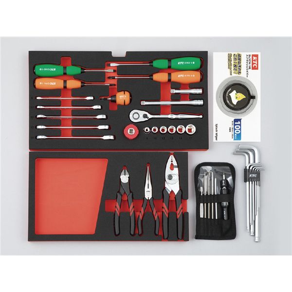KTC 京都機械工具 40点組 9.5SQ DIY用 工具セット ツールチェスト ブラック SK34026XBK 工具 ツール DIY 作業工具 【北海道・沖縄・離島配送不可】_1