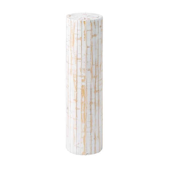 プランタースタンド 約直径20×高さ68cm ホワイト 木製 グリーンベース 完成品 リビング 店舗 観葉植物用 インテリア家具の通販は