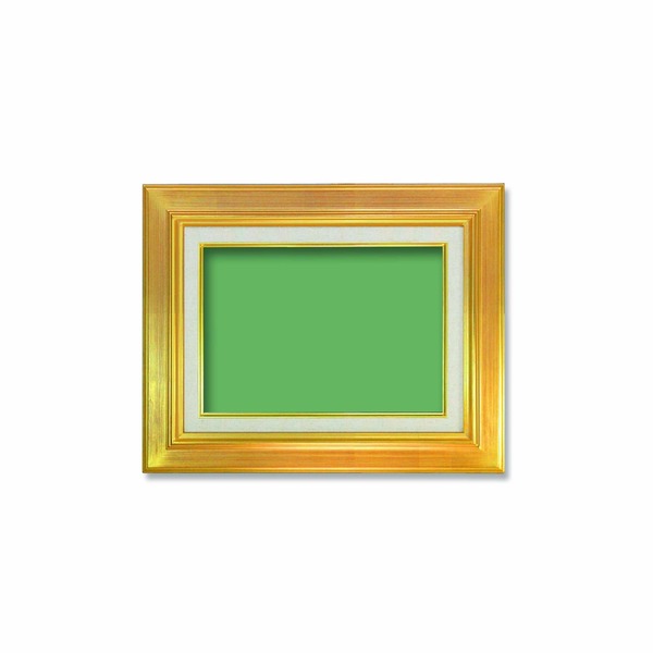 〔油額〕油縁・キャンバス額・UVカットアクリル仕様・金の油絵額 ■油絵額 F3号（273×220mm）「ゴールド」 【北海道・沖縄・離島配送不可】