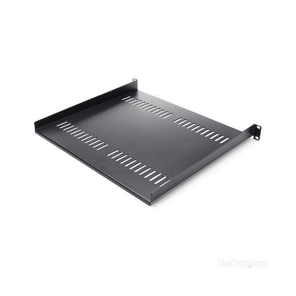StarTech.com 1U 固定式サーバーラック棚板 放熱用スリット付き カンチレバー型 ブラック CABSHELF116V1個の通販は 10,569円