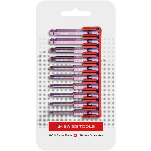PB SWISS TOOLS ピービースイスツールズ 10本組 段付きボールポイントビットセット ビットホルダー付 パッケージ仕様 E6.715CN 【北海道・沖縄・離島配送不可】