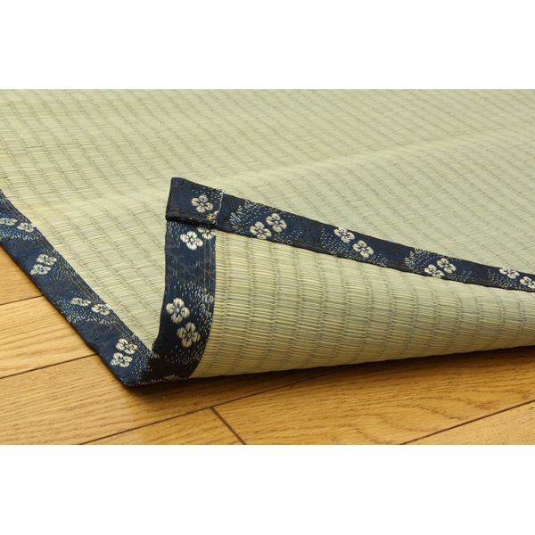純国産/日本製 糸引織 い草上敷 『梅花』 六一間2畳（約185×185cm 正方形） 【北海道・沖縄・離島配送不可】_3