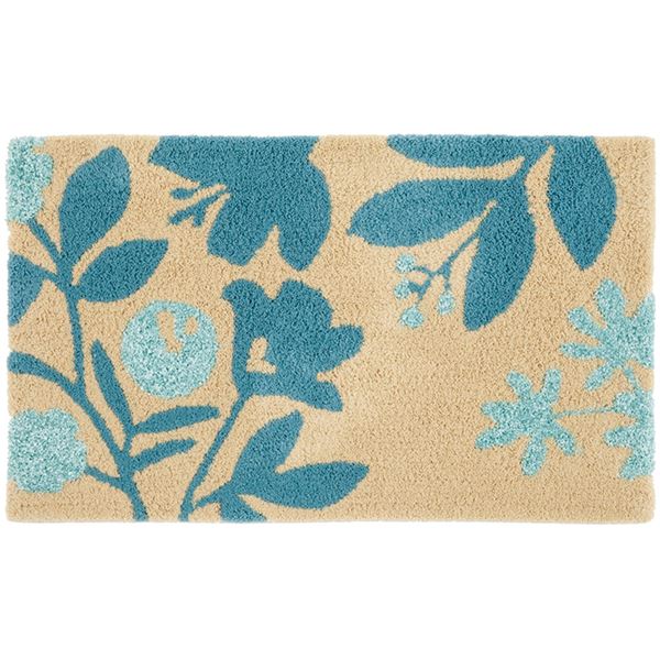 スミノエ デザインライフ ハチマット/玄関マット 約幅45×長さ75cm ライトブルー 【北海道・沖縄・離島配送不可】