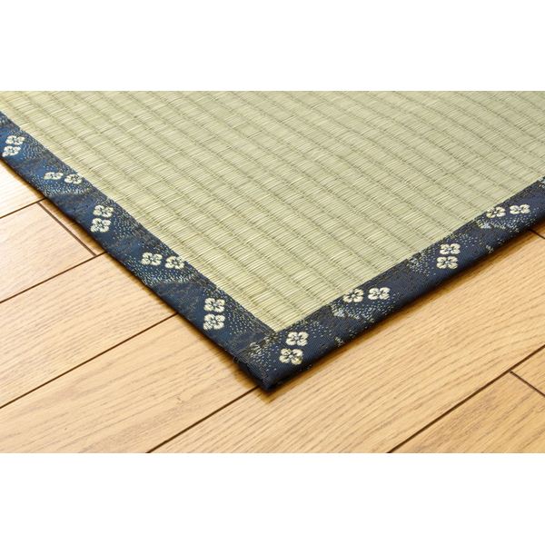 純国産/日本製 糸引織 い草上敷 『梅花』 六一間4.5畳（約277×277cm） 【北海道・沖縄・離島配送不可】_2