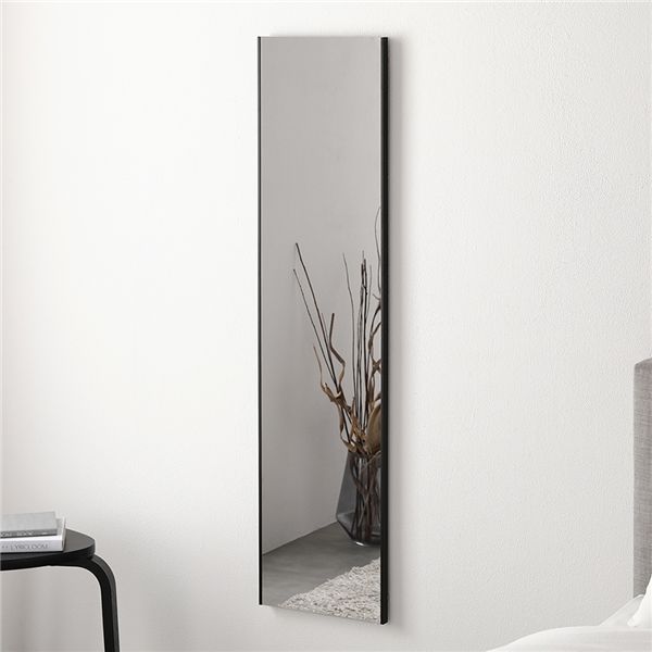 割れない ミラー フィルムミラー 約30×120cm ブラック 超軽量 壁掛け 立て掛け マグネット 3WAY 姿見鏡 完成品 【北海道・沖縄・離島配送不可】