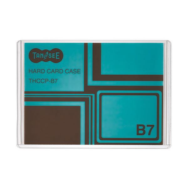 （まとめ）TANOSEE ハードカードケース B7再生PET 1セット(20枚)〔×5セット〕の通販は