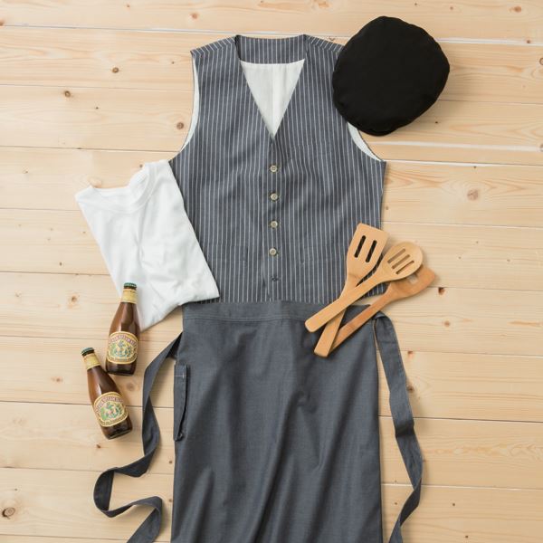 男女兼用ストライプベスト ブラック SSサイズ KMV2791-23 【北海道・沖縄・離島配送不可】