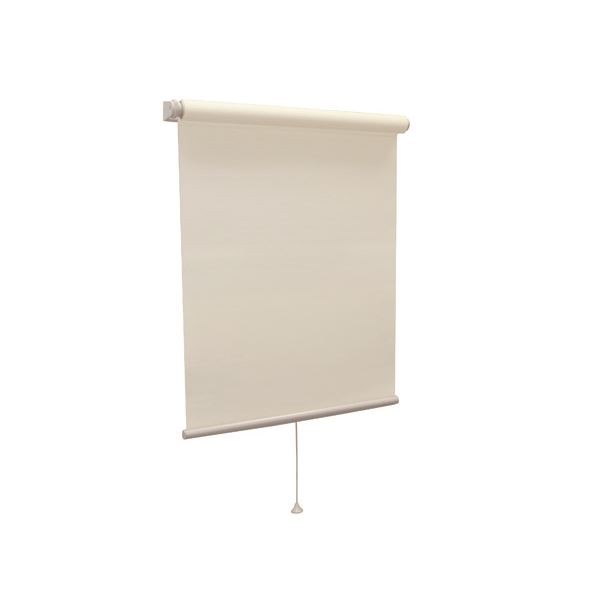 モダン ロールスクリーン 〔無地防炎 135cm×220cm ココ〕 日本製 巻取りスピード調整機能付き 『ティオリオ』の通販は