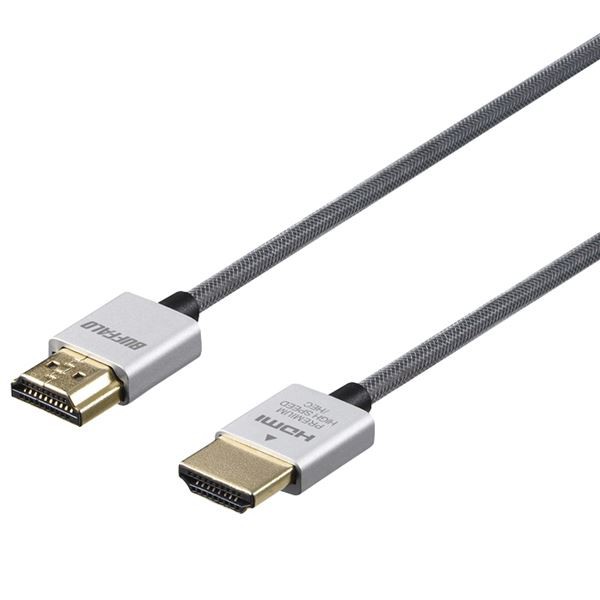 バッファロー(サプライ) HDMIケーブル プレミアム認証 スリム 1.5m シルバーの通販は