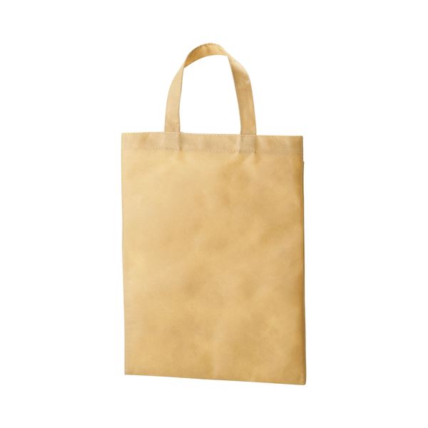 （まとめ） TANOSEE 不織布バッグ A4 マチ無 ヨコ270×タテ350mm ベージュ 1パック（10枚） 〔×5セット〕の通販は 7,934円