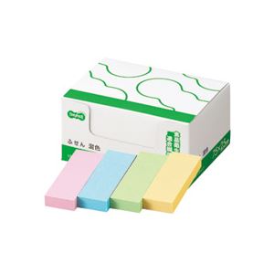 （まとめ） TANOSEE ふせん 75×25mm 4色 1パック（20冊） 〔×5セット〕 【北海道・沖縄・離島配送不可】