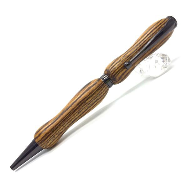 日本製 銘木 ハンドメイドボールペン 8Color Wood Pen〔クロスタイプ/芯：0.7mm〕パリサンダー