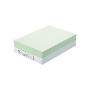 （まとめ） TANOSEE αエコ色合いつづり方II B4 ライトグリーン 1冊（500枚） 〔×5仕かける〕 【北海道・沖縄・離島送りとどける不可】