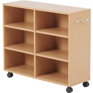 マルチ収納ラック 幅26cm×奥行77cm 可動棚4枚/キャスター付き FF-7526 ナチュラル〔組立品〕の通販は 6,475円