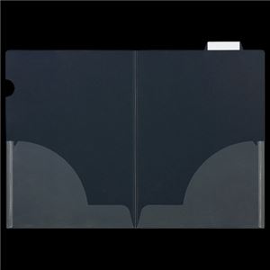 （まとめ） ニックス インデックス付クリアホルダー A4（見開きA3） 二つ折アッパーインデックス付 MS-ICH-UWA4 1パック（10枚） 〔×10セット〕 【北海道・沖縄・離島配送不可】