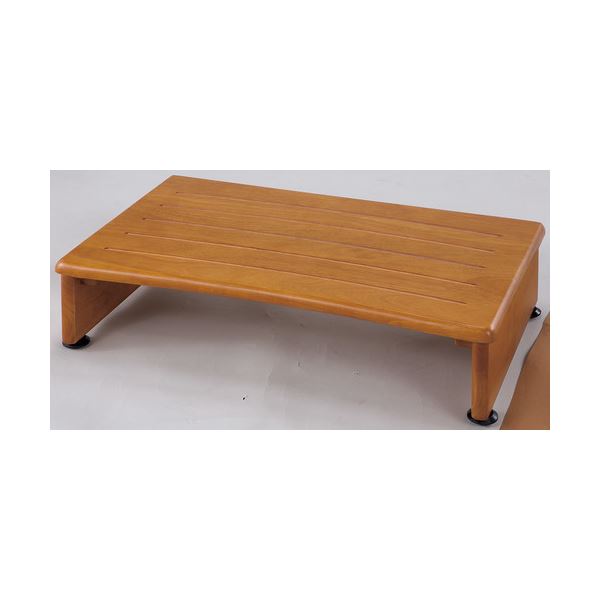 収納付き 玄関台/踏み台 〔幅60cm〕 木製 アジャスター付き 木目調 〔完成品〕の通販は