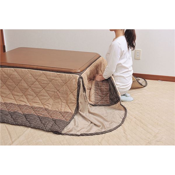 高さ3段階調節できるリビングこたつ 75×75cm用 掛布団〔220×