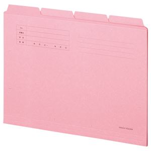 （まとめ） TANOSEE カットフォルダー4山 A4 ピンク 1組（4冊） 〔×20セット〕 【北海道・沖縄・離島配送不可】
