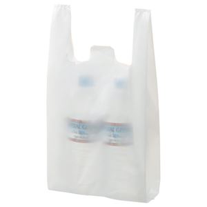 （まとめ） TANOSEE 乳白レジ袋 12号 ヨコ190×タテ370×マチ幅100mm 1パック（100枚） 〔×30セット〕の通販は