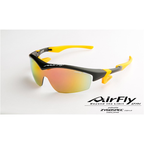 AirFly（エアフライ）ノーズパッドレススポーツサングラス ユニセックス マットブラック AF-201 C1 【北海道・沖縄・離島配送不可】