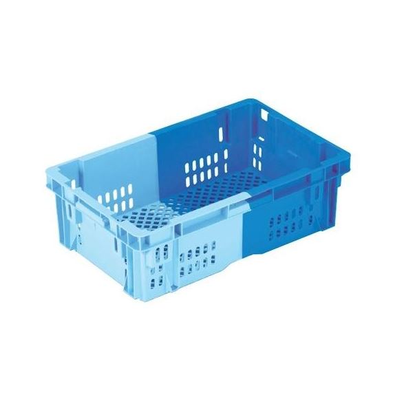 業務用コンテナボックス/食品用コンテナー 〔本体・蓋セット/NF-M23P・フタ〕 ダークブルー/ブルー 材質：PP 【北海道・沖縄・離島配送不可】
