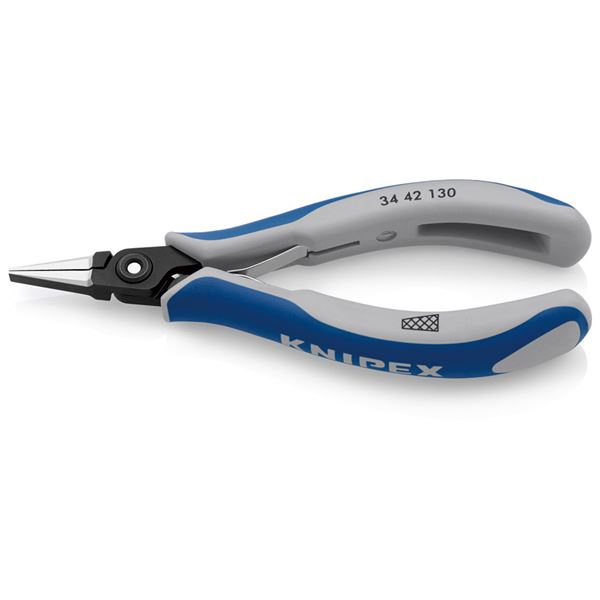 KNIPEX（クニペックス）3442-130 精密プライヤー ヒラ クロスメッシュ 【北海道・沖縄・離島配送不可】
