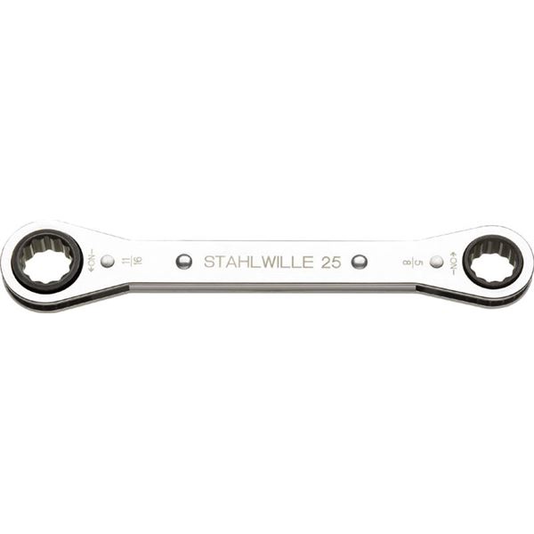 STAHLWILLE（スタビレー） 25AN-5／16X11／32 板ラチェットメガネ （41562022） 【北海道・沖縄・離島配送不可】