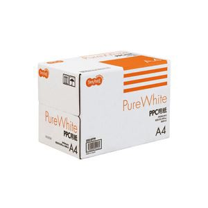 （まとめ） TANOSEE PPC用紙 Pure White A4 1箱（2500枚：500枚×5冊） 〔×10セット〕 【北海道・沖縄・離島配送不可】