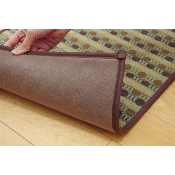 キッチンマット 240 い草ドット柄 グリーン 『ドロップ』 約80×240cm （裏面：滑りにくい加工） 【北海道・沖縄・離島配送不可】_5