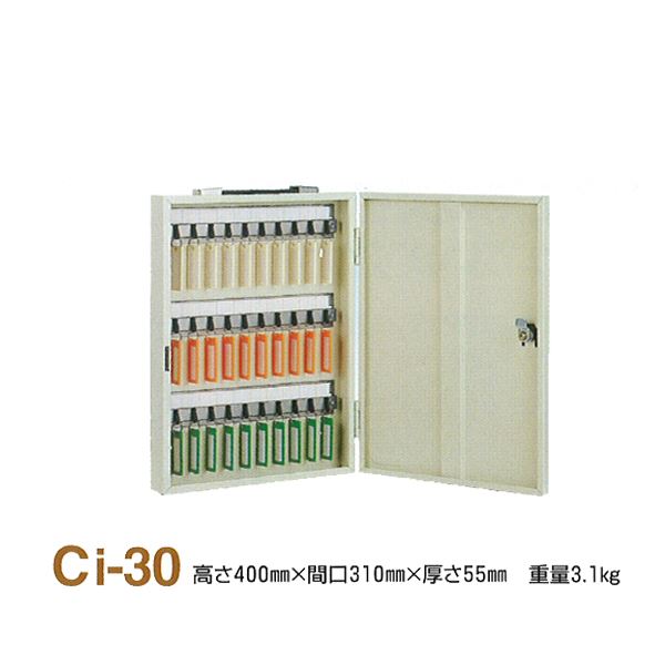 キーボックス/鍵収納箱 〔携帯・壁掛兼用/30個掛け〕 スチール製 タチバナ製作所 Ci-30 【北海道・沖縄・離島配送不可】 10,579円